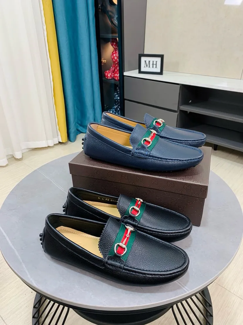 Men's men's shoes 💰458🌹🌹 Comes with packaging [GUCCI Gucci] original men's casual beanie shoes, original Italian imported special material cowhide embossing➕real first-layer sheepskin lining; equipped with precision stitching to highlight low-key luxury. The comfortable sole design maximizes the comfort and anti-slip properties of the shoe. The shoe shape is dignified and the low-key charm is not concealed! Natural and free new urbanism, code number: 38-44